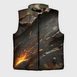 Мужской жилет Искры метала под камуфляжем, цвет: 3D-черный