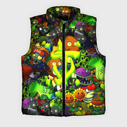 Мужской жилет Растения против зомби x Дум лого, цвет: 3D-черный