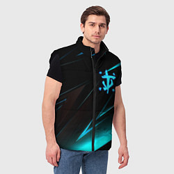 Мужской жилет Doom neon stripes, цвет: 3D-черный — фото 2