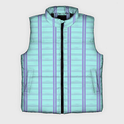 Мужской жилет Color light blue cage, цвет: 3D-черный