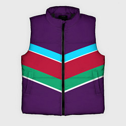 Мужской жилет Фиолетовый с полосами, цвет: 3D-черный