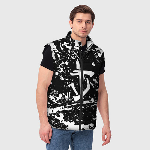 Мужской жилет Doom краски белые штрихи / 3D-Черный – фото 3