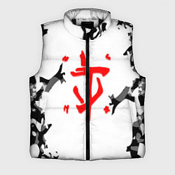 Мужской жилет Doom лого камуфляж текстура, цвет: 3D-черный