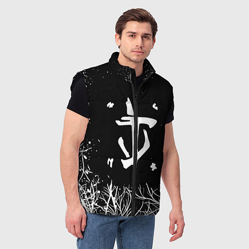 Мужской жилет Doom белые деревья / 3D-Черный – фото 3