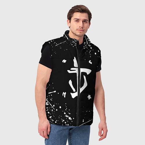 Мужской жилет Doom краски белые / 3D-Черный – фото 3