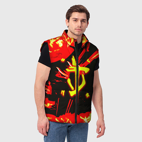 Мужской жилет Doom огненный / 3D-Черный – фото 3