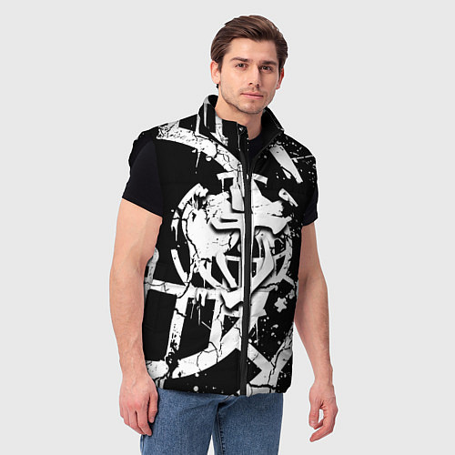 Мужской жилет Doom smile game / 3D-Черный – фото 3