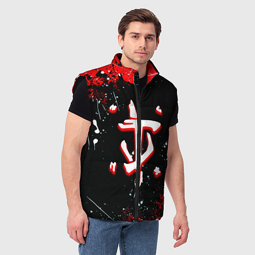 Мужской жилет Doom краски абстракция / 3D-Черный – фото 3