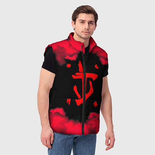 Мужской жилет Doom огненные краски / 3D-Черный – фото 3