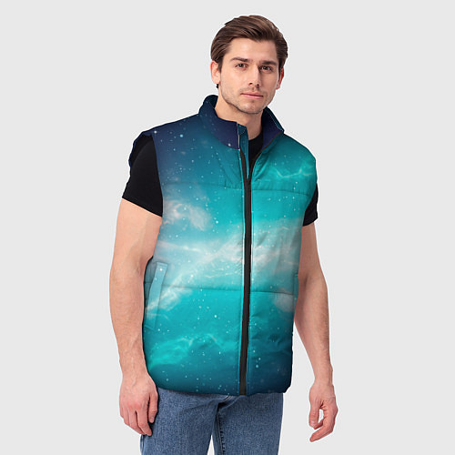 Мужской жилет Галактическое сияние небес / 3D-Черный – фото 3