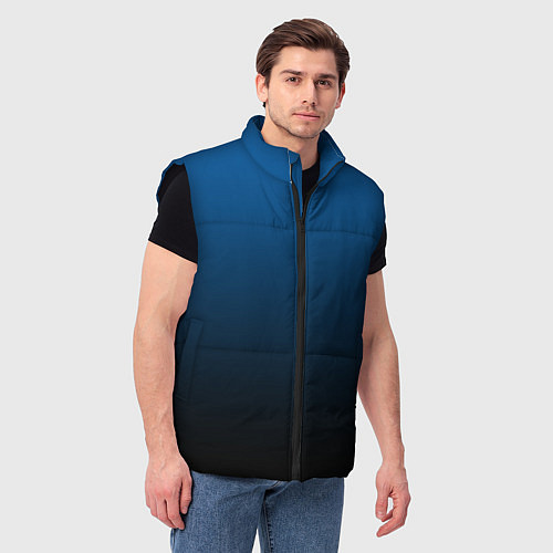 Мужской жилет Лазурит тёмно-синий / 3D-Черный – фото 3