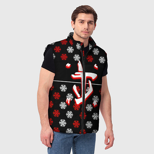 Мужской жилет Doom winter pattern steel / 3D-Черный – фото 3