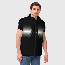 Мужской жилет Силуэт Бэтмена - градиент, цвет: 3D-черный — фото 2