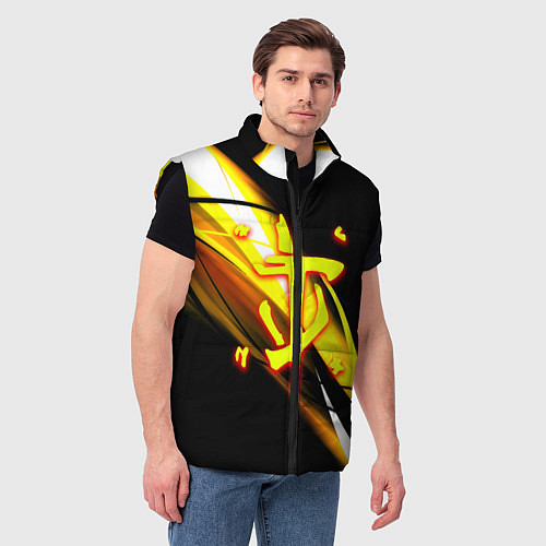 Мужской жилет Doom геометрия из полос / 3D-Черный – фото 3