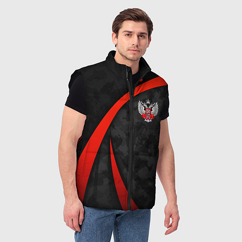 Мужской жилет Федерация бокса - камуфляж / 3D-Черный – фото 3