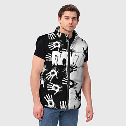 Мужской жилет Dayz руки черно белые, цвет: 3D-черный — фото 2