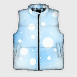 Мужской жилет Белые круги на голубом фоне, AI, цвет: 3D-черный