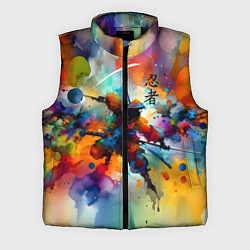 Мужской жилет Ninja - watercolor impressionism, цвет: 3D-черный