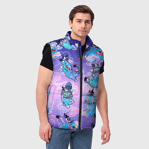 Мужской жилет Тигр с сорокой / 3D-Черный – фото 3