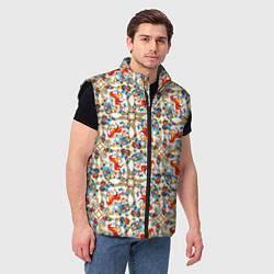 Мужской жилет Орнамент с лошадью - символом Нового 2026 года, цвет: 3D-черный — фото 2