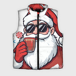 Мужской жилет Санта Клаус в стильных солнцезащитных очках, цвет: 3D-черный