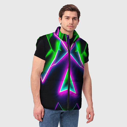 Мужской жилет Multicolored colorful color / 3D-Черный – фото 3