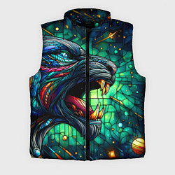 Мужской жилет Космический оборотень - витраж, цвет: 3D-черный