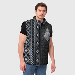 Мужской жилет Славянский орнамент Макошь, цвет: 3D-черный — фото 2