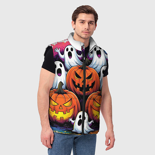 Мужской жилет Happy Halloween 25 / 3D-Черный – фото 3