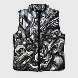 Мужской жилет Abstraction cyber pattern - ai art fantasy, цвет: 3D-черный