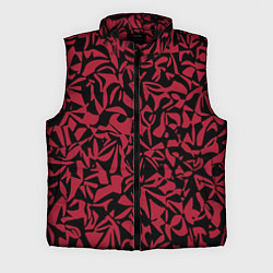 Мужской жилет Тёмный чёрно-розовый паттерн абстрактный, цвет: 3D-черный
