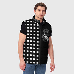 Мужской жилет Real Madrid клетка, цвет: 3D-черный — фото 2