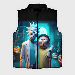 Мужской жилет Rick with Morty - halloween night, цвет: 3D-черный