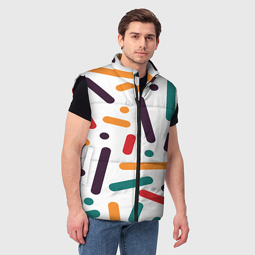 Мужской жилет Oval oil / 3D-Черный – фото 3