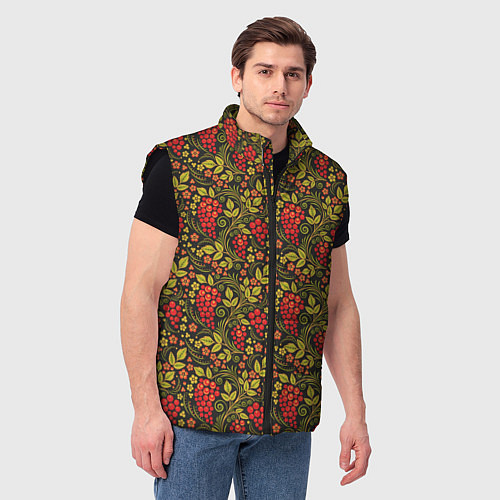 Мужской жилет Славянский узор / 3D-Черный – фото 3
