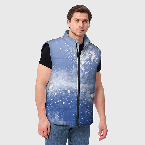 Мужской жилет Снежки попали в тебя / 3D-Черный – фото 3