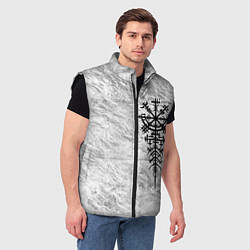 Мужской жилет Вегвизир - компас рун в виде става, цвет: 3D-черный — фото 2