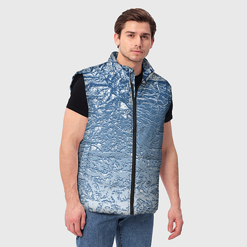 Мужской жилет Налипший снег / 3D-Черный – фото 3