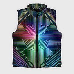 Мужской жилет Линейная графика, цвет: 3D-черный