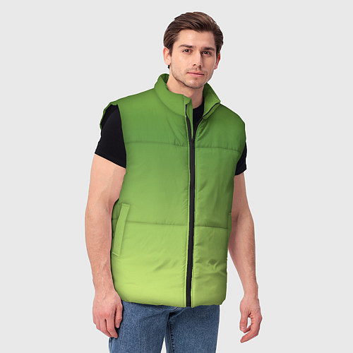 Мужской жилет Color green yellow / 3D-Черный – фото 3
