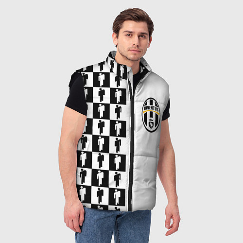 Мужской жилет Ювентус паттерн люди / 3D-Черный – фото 3