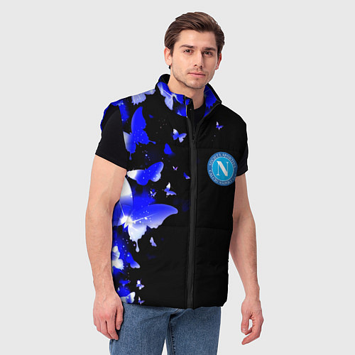 Мужской жилет Наполи бабочки текстура / 3D-Черный – фото 3