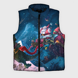 Мужской жилет Санта с динозавром, цвет: 3D-черный