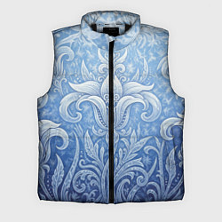 Мужской жилет Ледяной цветочный орнамент, цвет: 3D-черный