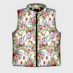 Мужской жилет Цветы, цвет: 3D-черный