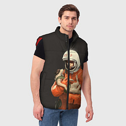 Мужской жилет Гагарин с лайкой, цвет: 3D-красный — фото 2