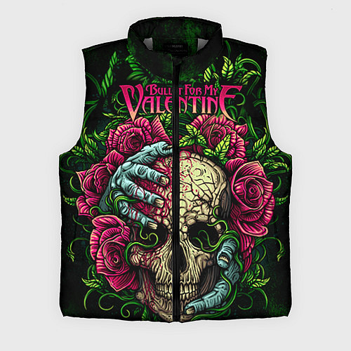 Мужской жилет BFMV: Roses Skull / 3D-Светло-серый – фото 1