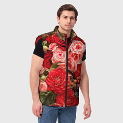 Мужской жилет Ассорти из цветов, цвет: 3D-красный — фото 2