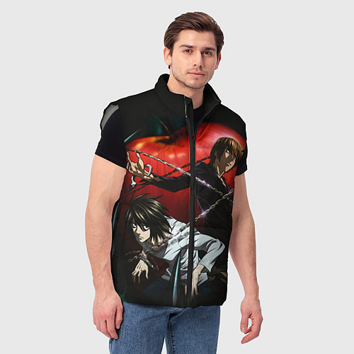 Мужской жилет Тетрадь смерти / 3D-Светло-серый – фото 3