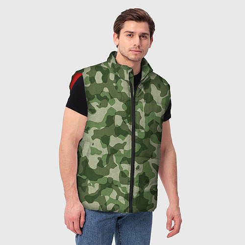 Мужской жилет Хаки / 3D-Красный – фото 3